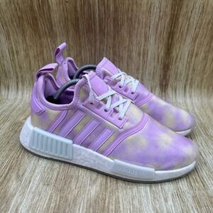adidas‎ NMD_R1 Sneakers Women's Size 6.5 Bliss Lilac Tie Dye Boost Shoes HQ6184